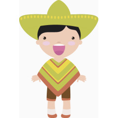 少数民族孩子矢量素材