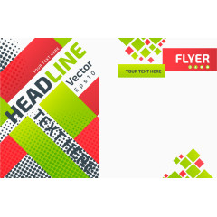 矢量创意画册单页设计素材