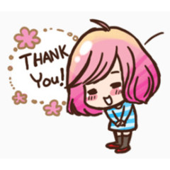 说谢谢诶女孩卡通