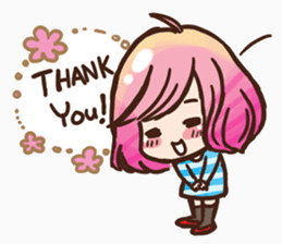 说谢谢诶女孩卡通