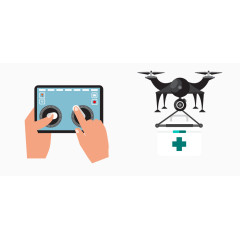 矢量无人机送货素材