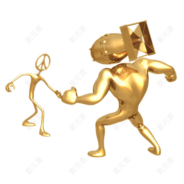 超清晰3D小金人