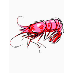 手绘海鲜矢量图