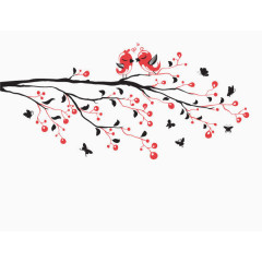 梅花背景装饰素材