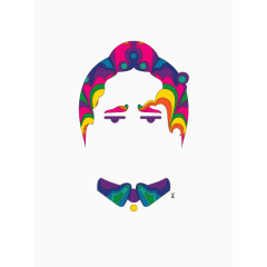 彩色头像创意插画艺术