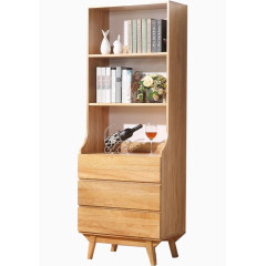 日式全实木书架简约置物架