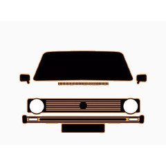 汽车前方抽象模型