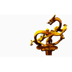金色中国风龙