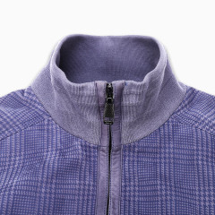 男士拼接休闲蓝色夹克