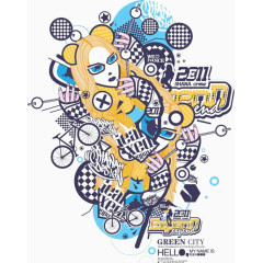 时尚复古造型设计元素