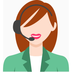 客服卡通形象女话务员