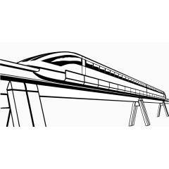 极速行驶的高铁