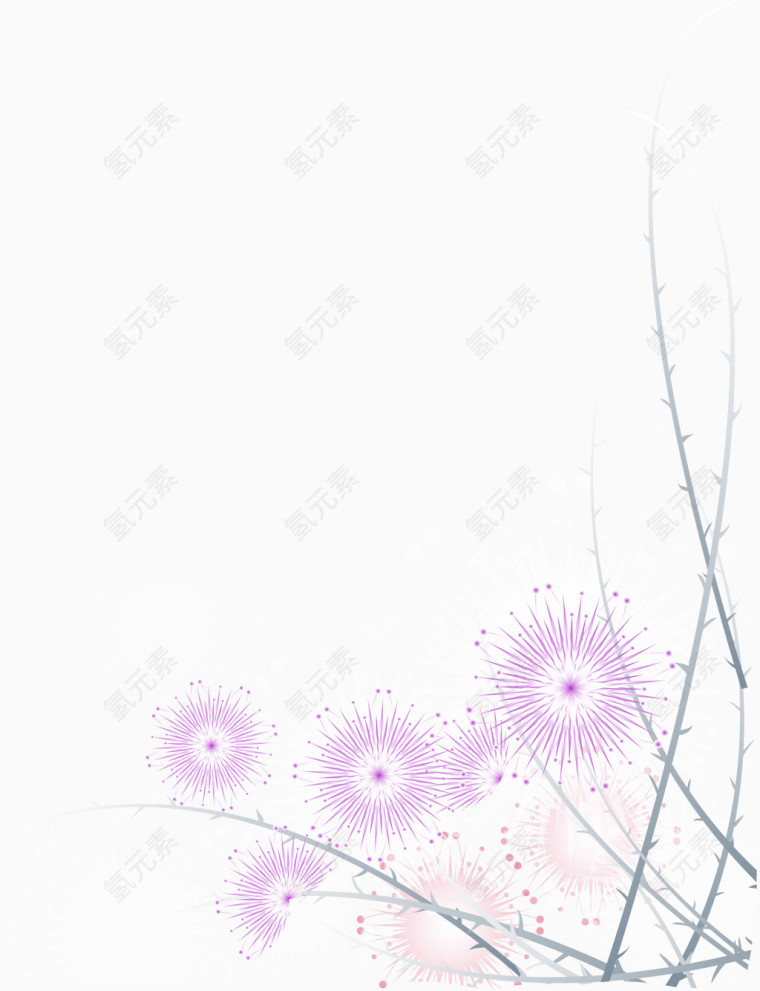 简约手绘花朵图案