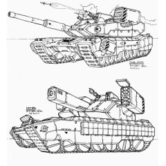 卡通坦克手绘