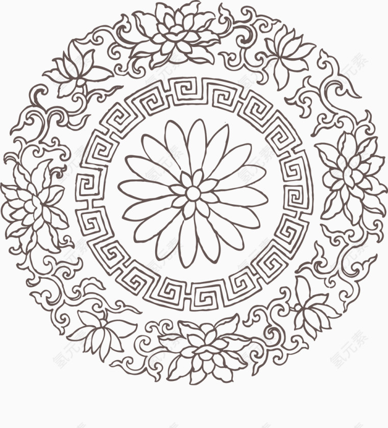 菊花图案