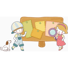 拿着放大镜的女孩