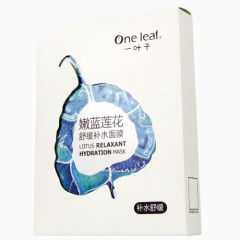 一叶子嫩蓝莲花舒缓补水面膜