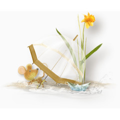 田园里的小老鼠和伞