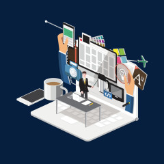 矢量扁平化网络科技