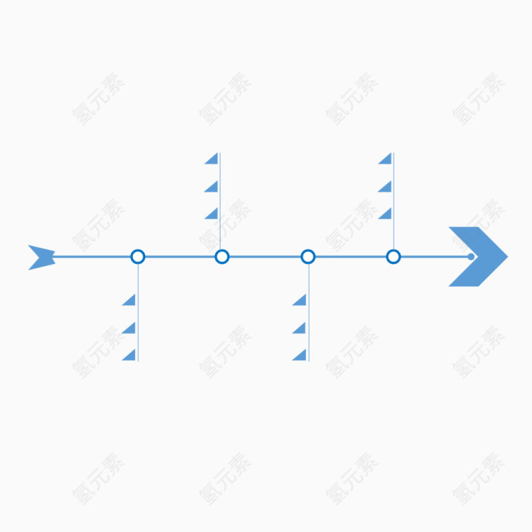 矢量ppt鱼骨图
