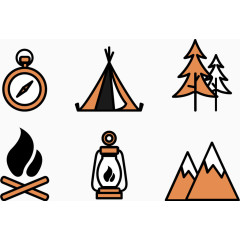 矢量图野外探险