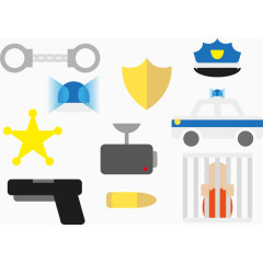 矢量警察执法插图