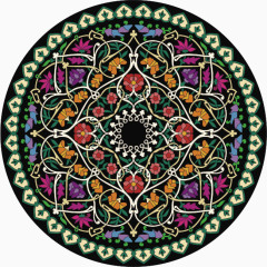 一款精致圆形花纹矢量素材