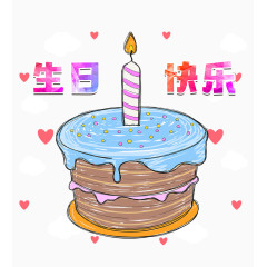 手绘生日蛋糕