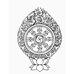 矢量藏文化线描