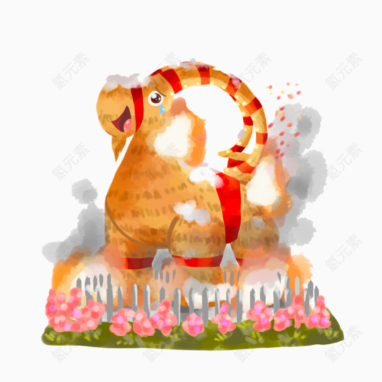 创意手绘山羊图案