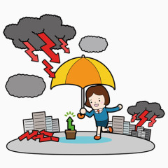 雷阵雨卡通图片
