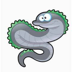 卡通海蛇矢量图