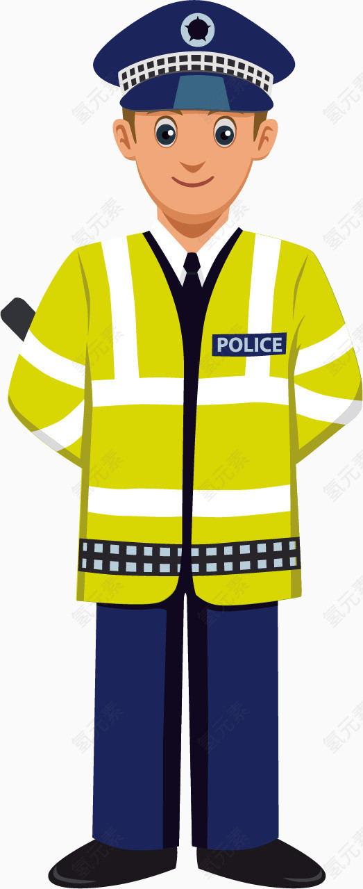 矢量人民警察形象
