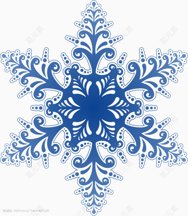 蓝色雪花