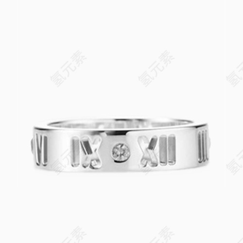 蒂芙尼罗马数字蒙大拿蓝宝石戒指