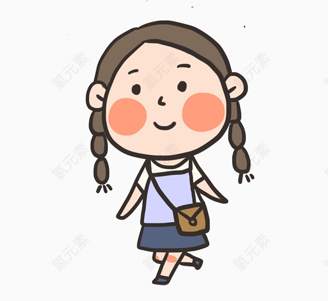 逛街的小女孩