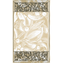 叶子海报招贴画复古标签