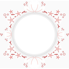 白色樱花装饰边框