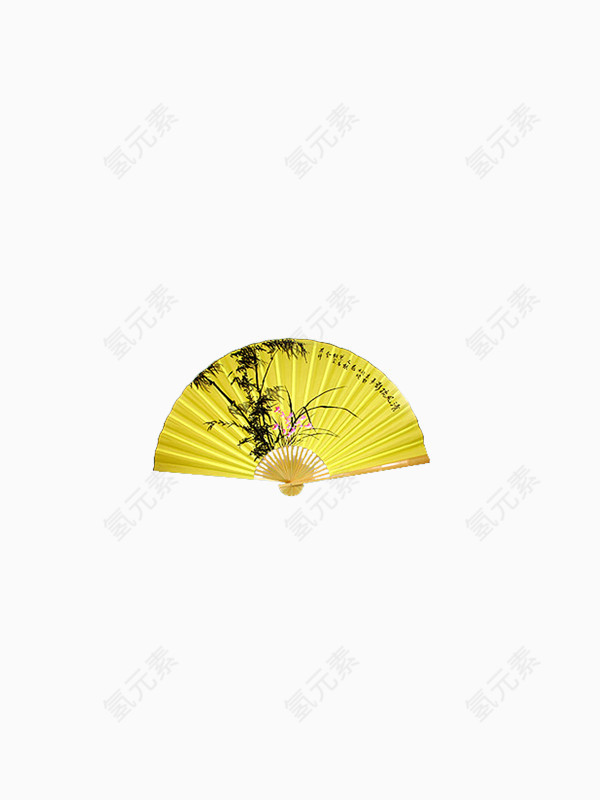 精美山水古扇