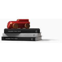 木质火车头堆叠书本书本