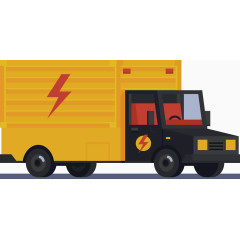 可爱小货车矢量图