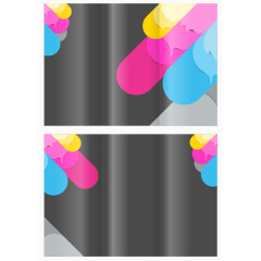 矢量创意三折页设计素材