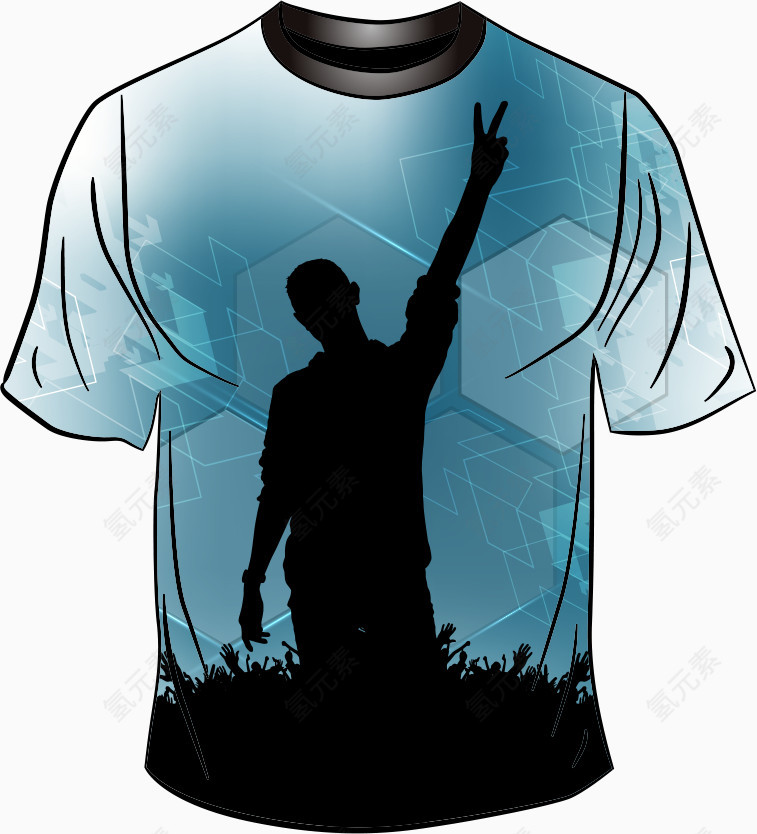 矢量人物T恤印花