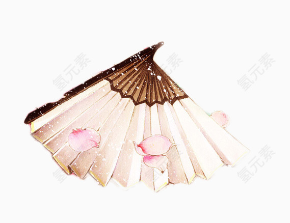 花瓣粉色扇子