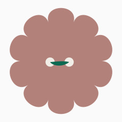 矢量旗袍纽扣双孔花瓣