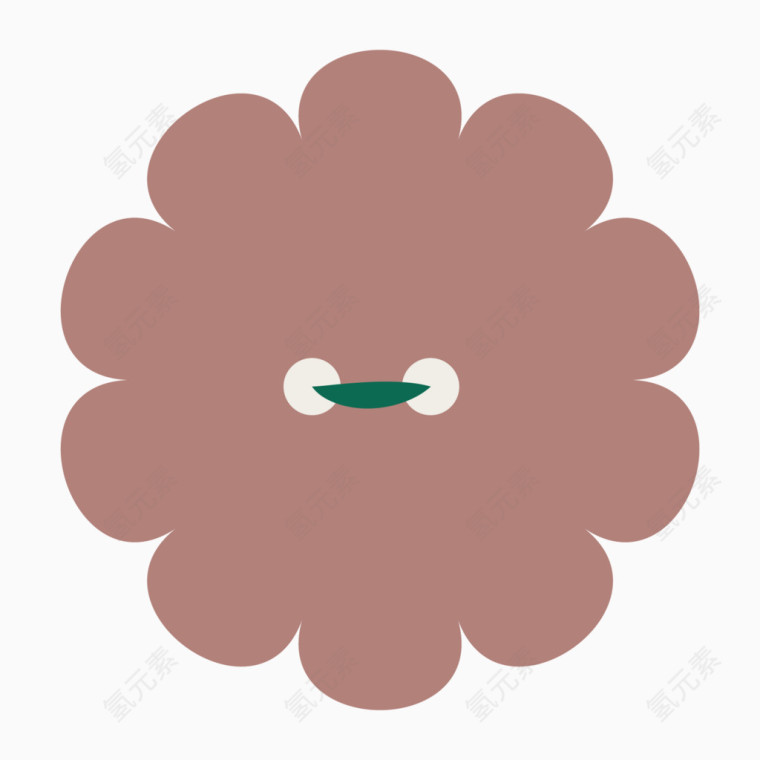 矢量旗袍纽扣双孔花瓣