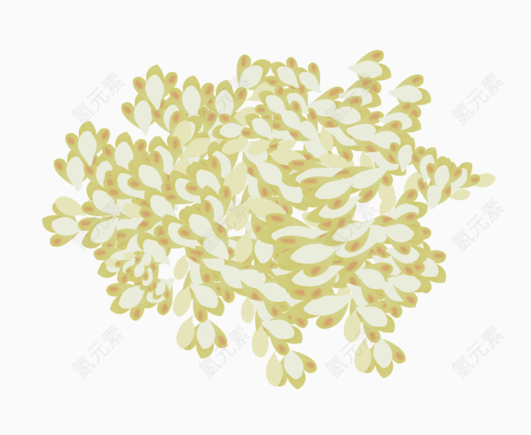 金桂花瓣矢量