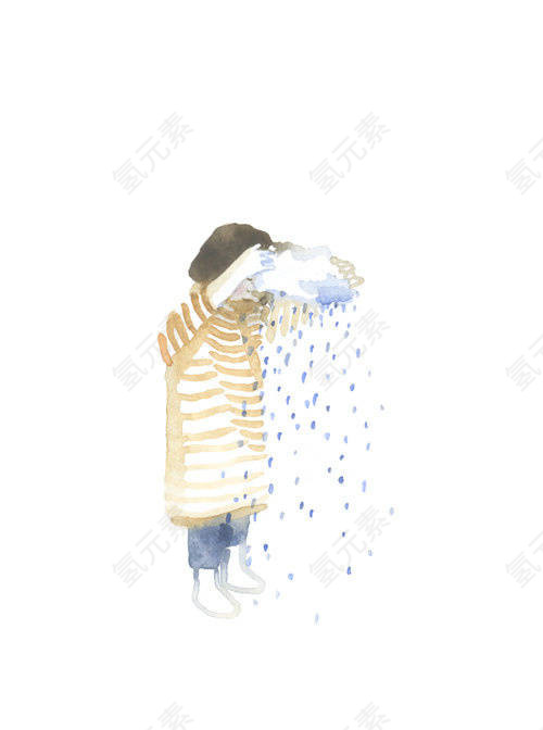拿着云雨的女子