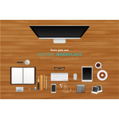 矢量电脑办公用品