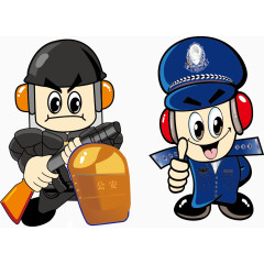 警察矢量素材